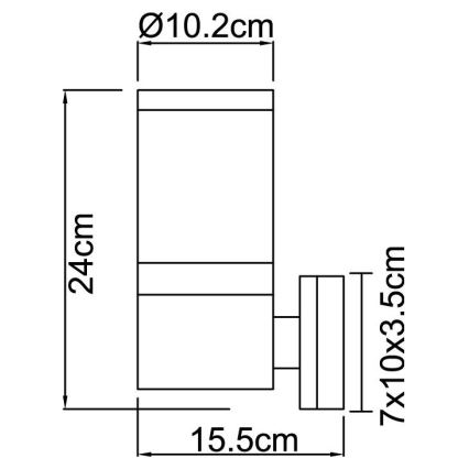 Globo 32014 - Zunanja stenska svetilka XELOO 1xE27/60W/230V IP44