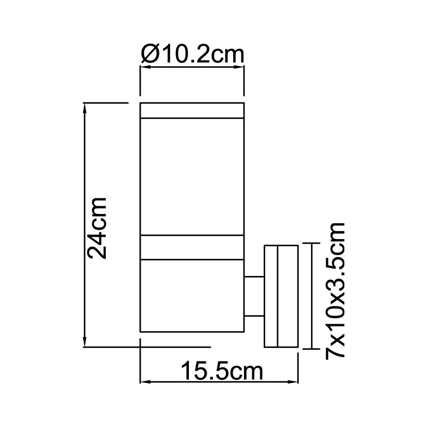 Globo 32014 - Zunanja stenska svetilka XELOO 1xE27/60W/230V IP44