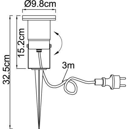 Globo - Zunanja svetilka 1xGU10/35W/230V IP65