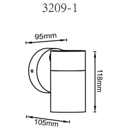 Globo - Stenski reflektor 1xGU10/35W/230V