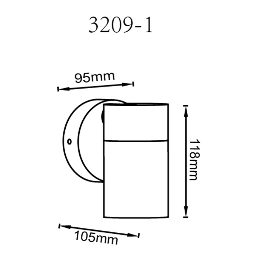 Globo - Stenski reflektor 1xGU10/35W/230V