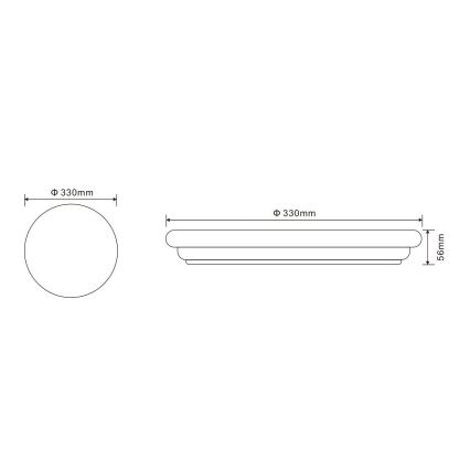 GLOBO 32118-24 - LED Zunanja stropna svetilka DORI 1xLED/24W/230V IP54