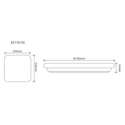 Globo - LED Zunanja stropna svetilka LED/24W/230V IP54