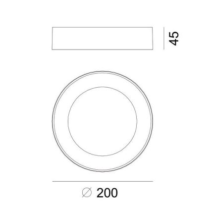 Globo - LED Zatemnitvena stropna svetilka LED/12W/230V IP54