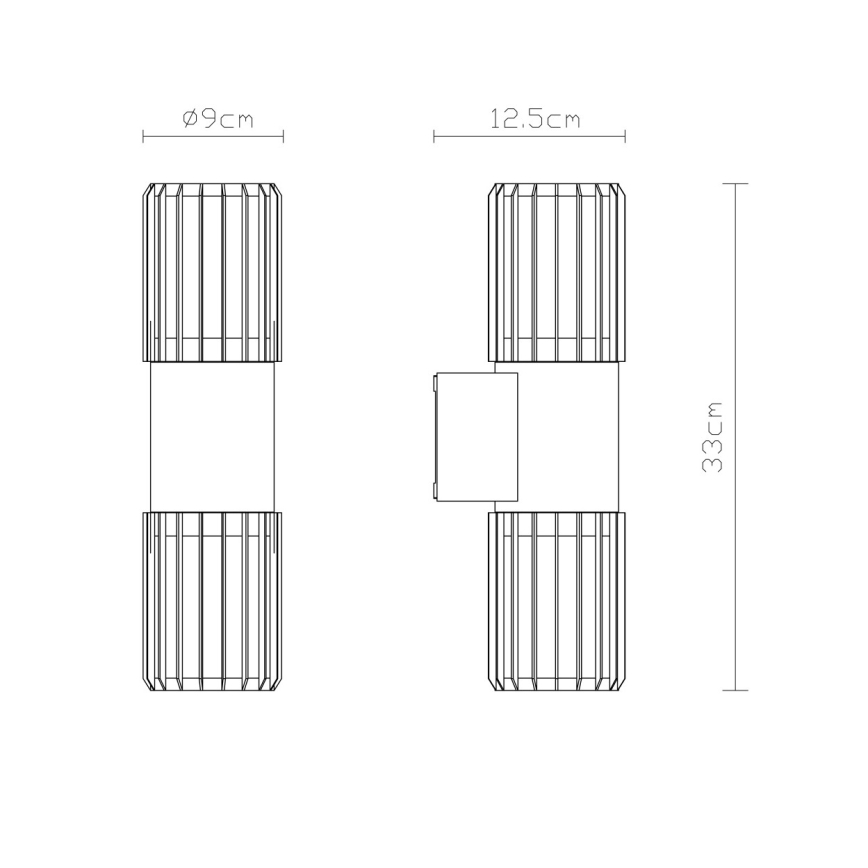 Globo - Zunanja stenska svetilka 2xE27/15W/230V IP54