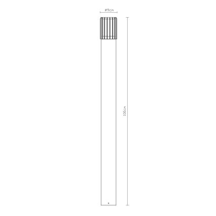 Globo - Zunanja svetilka 1xE27/15W/230V IP54 100 cm