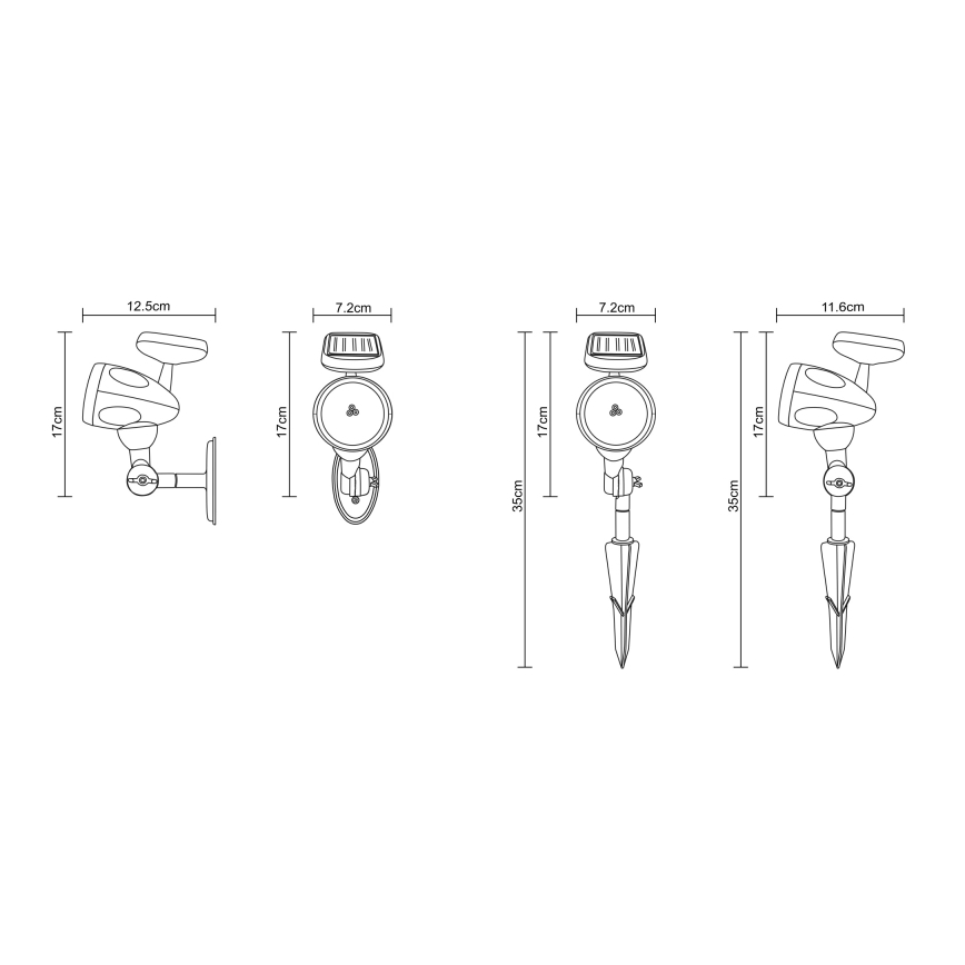 Globo - LED Solarna razsvetljava 3xLED/0,06W IP44