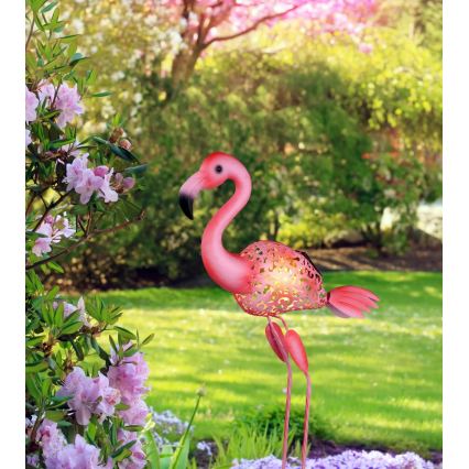 Globo - LED solarno svetilo LED/3V IP44 300 mAh flamingo