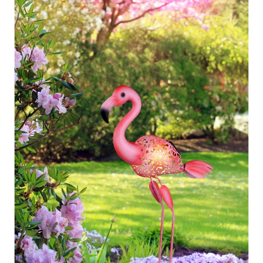 Globo - LED solarno svetilo LED/3V IP44 300 mAh flamingo