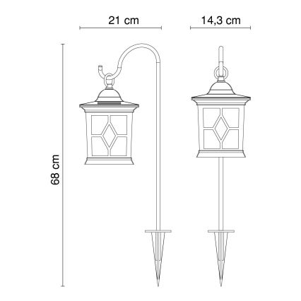 Globo - LED Solarna svetilka LED/0,06W IP44 300 mAh