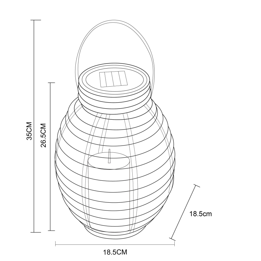 Globo - LED Solarna svetilka LED/0,06W/3,2V IP44 200 mAh ratan