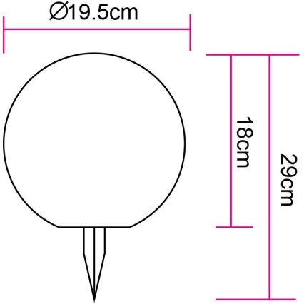 Globo - LED Solarna svetilka 20xLED/0,06W/3,2V pr. 19,5 cm IP44