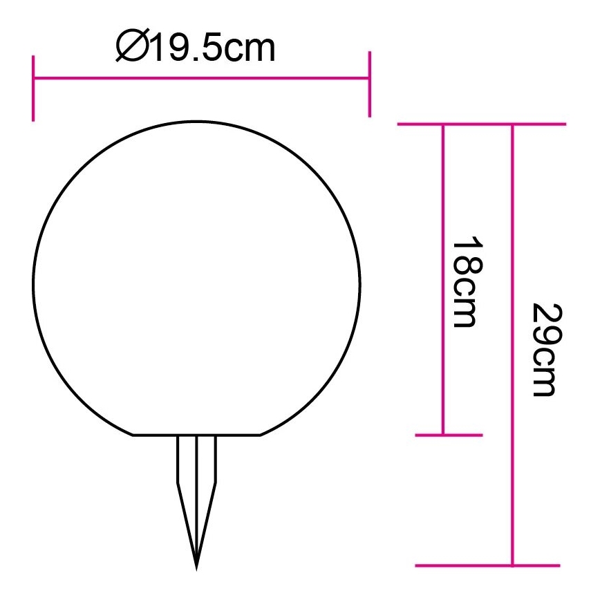 Globo - LED Solarna svetilka 20xLED/0,06W/3,2V pr. 19,5 cm IP44