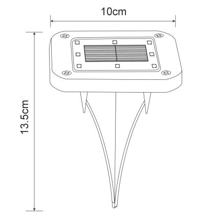 Globo - SET 2x LED Solarna svetilka LED/0,8W/1,2V IP44 300 mAh