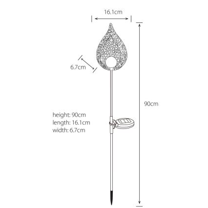 Globo - LED Solarna svetilka LED/0,06W/3,2V 300mAh IP44