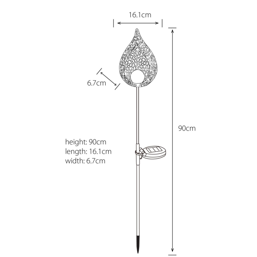 Globo - LED Solarna svetilka LED/0,06W/3,2V 300mAh IP44