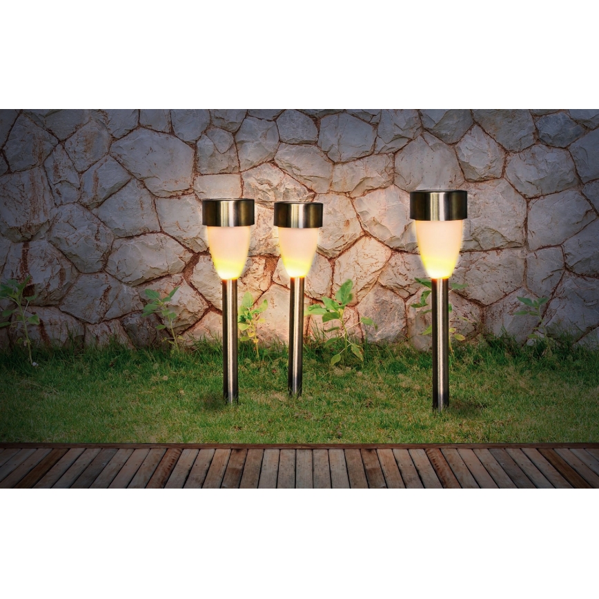 Globo - SET 3x Solarna svetilka 3xLED/0,06W/1,2V IP44 200 mAh