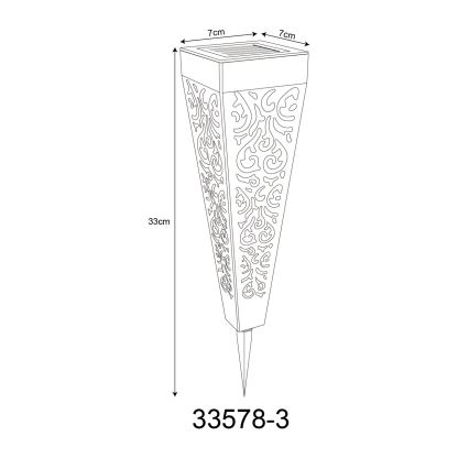 Globo - SET 3x LED Solarna svetilka LED/0,1W/3V IP44