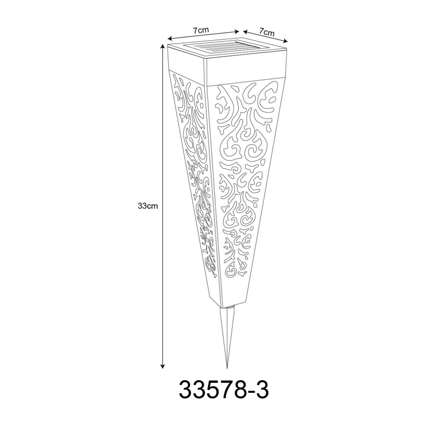 Globo - SET 3x LED Solarna svetilka LED/0,1W/3V IP44
