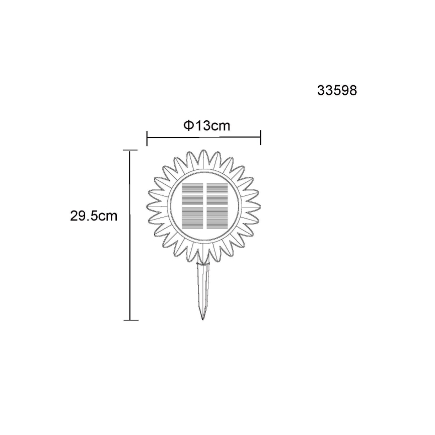 Globo - LED Solarna svetilka LED/0,06W/3V slunečnice IP44 800 mAh
