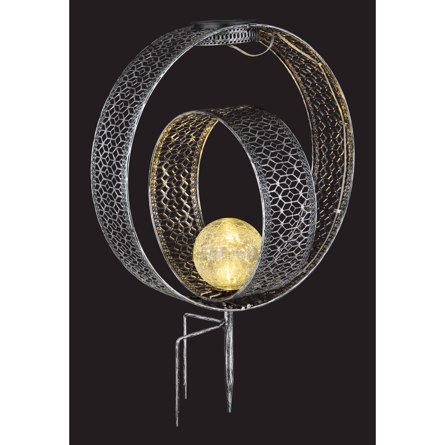 Globo - LED Solarna svetilka LED/0,06W/1,2V srebrna IP44