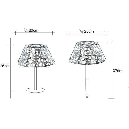 Globo - LED Solarna svetilka LED/0,06W/3V 3000K IP44