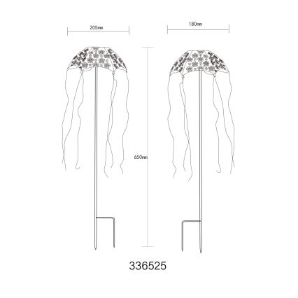 Globo - LED sončna svetilka za senčnik, LED/3V IP44 300 mAh
