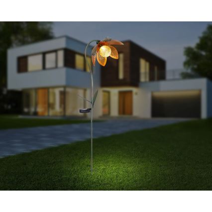 Globo - LED solarno svetilo LED/3,2V IP44 200 mAh cvet