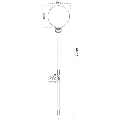 Globo - LED solarno svetilo LED/3,2V IP44 600 mAh