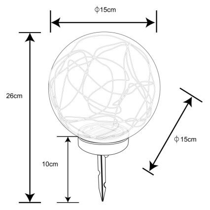 Globo - LED Solarna svetilka 20xLED/0,06W/1,2V pr. 15 cm IP44