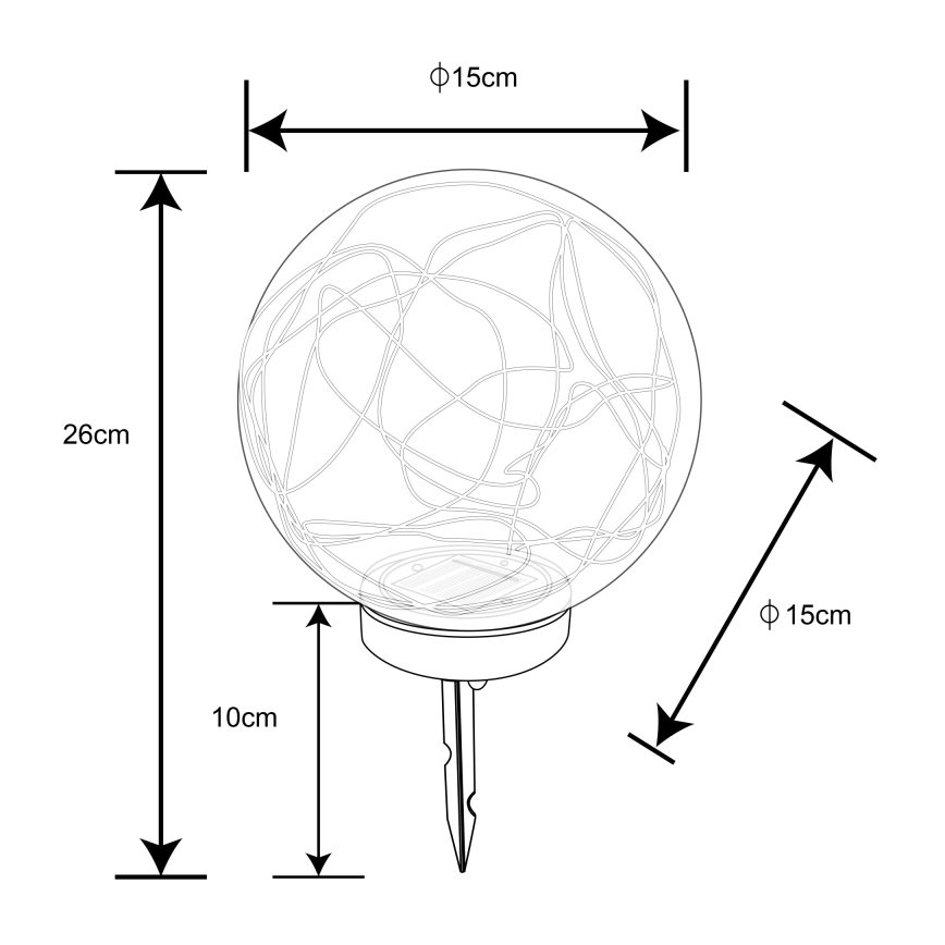 Globo - LED Solarna svetilka 20xLED/0,06W/1,2V pr. 15 cm IP44