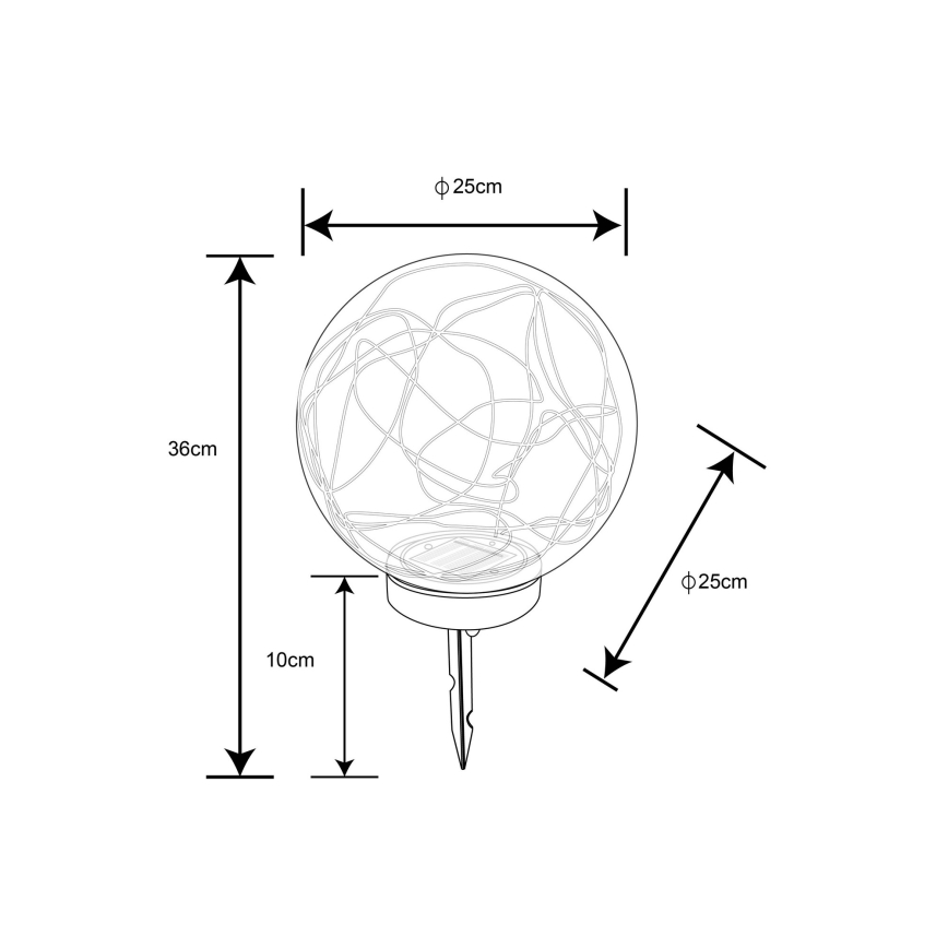 Globo - Solarna svetilka 40xLED/0,06W/1,2V pr. 25 cm IP44
