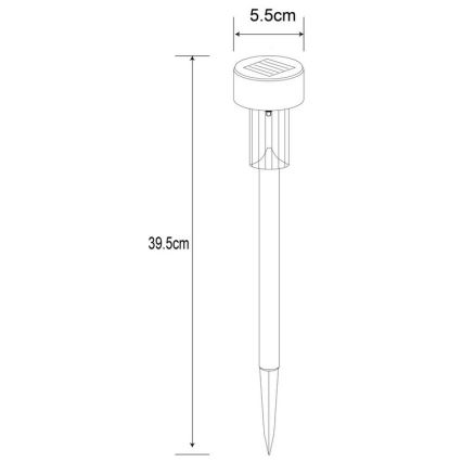 Globo - LED Solarna svetilka LED/0,06W/1,2V IP44 200 mAh