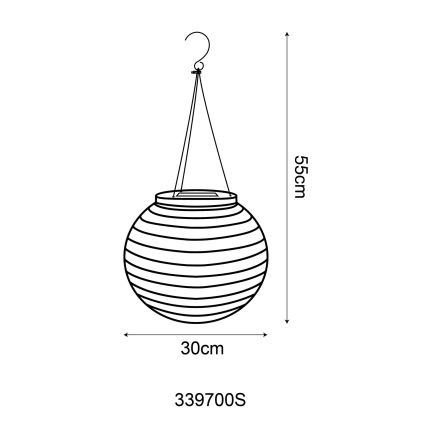 Globo - LED Viseča solarna svetilka LED/0,5W/3V IP44 bež