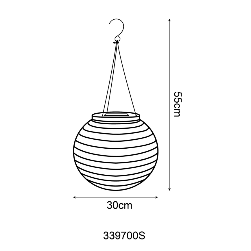 Globo - LED Viseča solarna svetilka LED/0,5W/3V IP44 bež