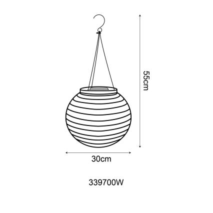 Globo - LED Viseča solarna svetilka LED/0,5W/3V IP44 bela