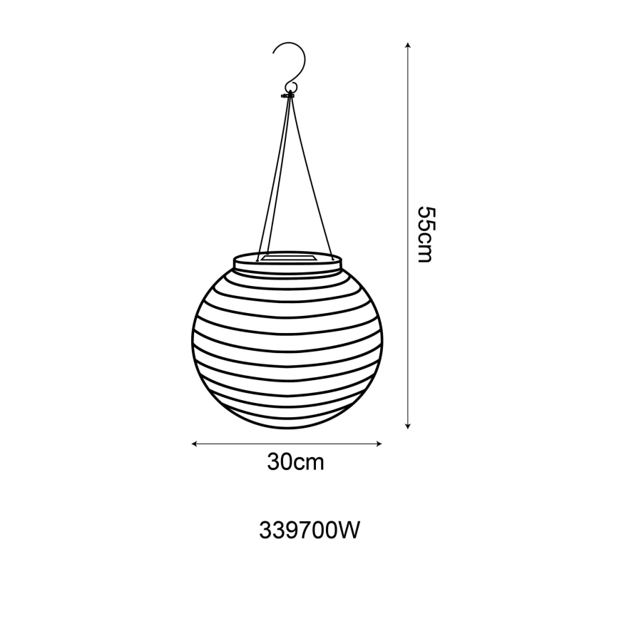 Globo - LED Viseča solarna svetilka LED/0,5W/3V IP44 bela