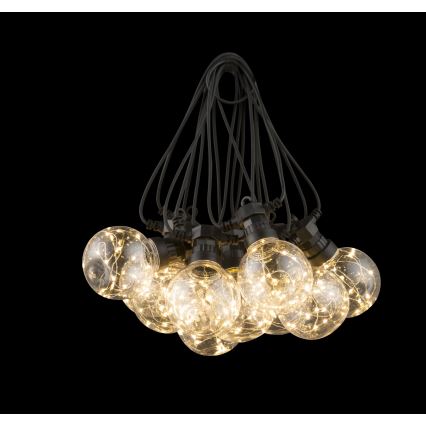 Globo - LED Zunanja dekorativna veriga 10xLED/0,27W/230V 7,5 m IP44 črna