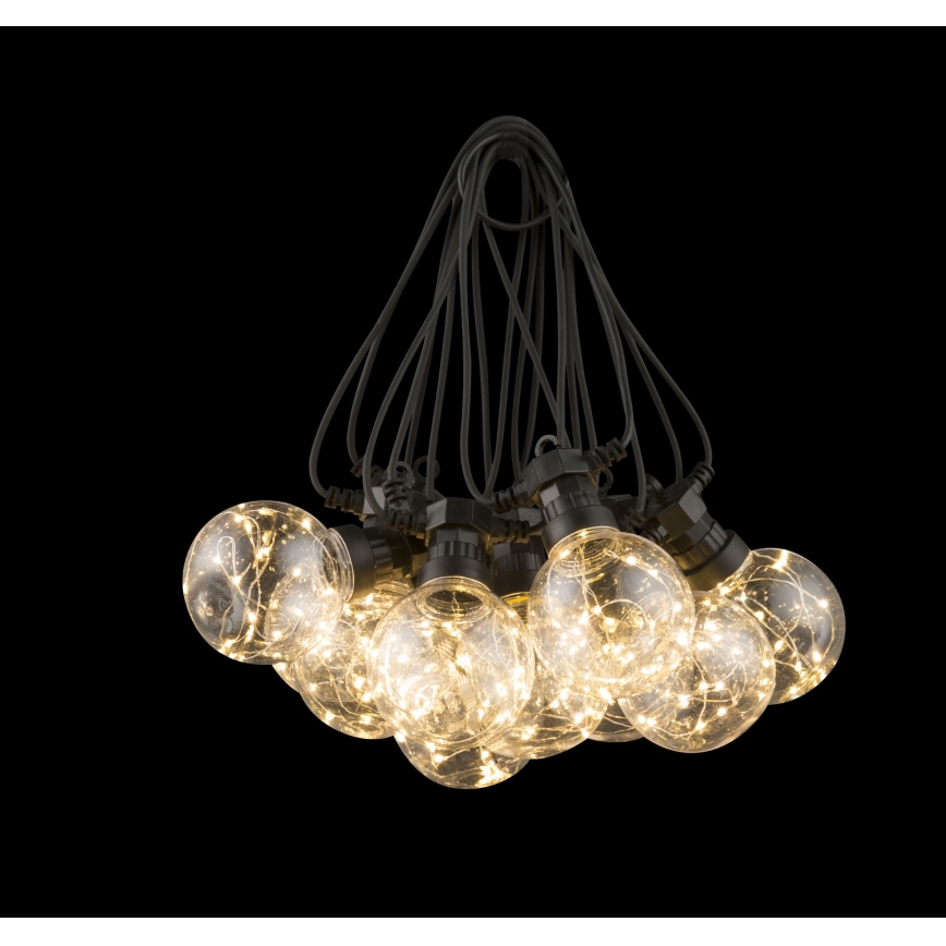 Globo - LED Zunanja dekorativna veriga 10xLED/0,27W/230V 7,5 m IP44 črna
