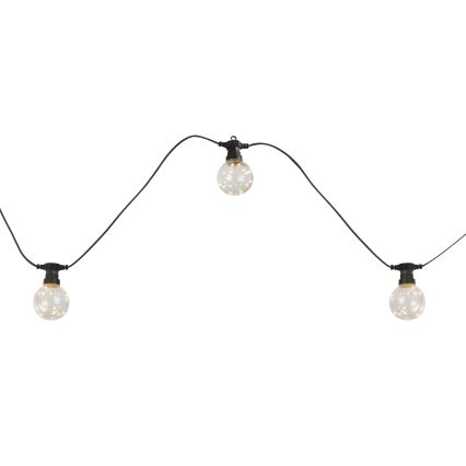 Globo - LED Zunanja dekorativna veriga 10xLED/0,27W/230V 7,5 m IP44 črna