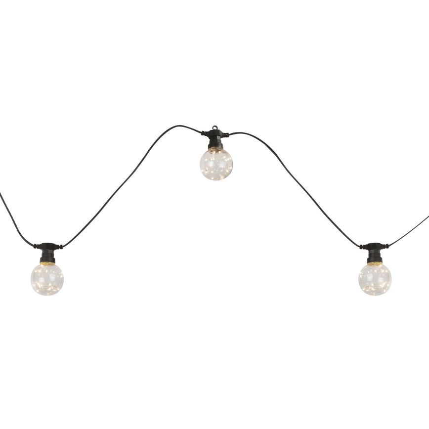 Globo - LED Zunanja dekorativna veriga 10xLED/0,27W/230V 7,5 m IP44 črna