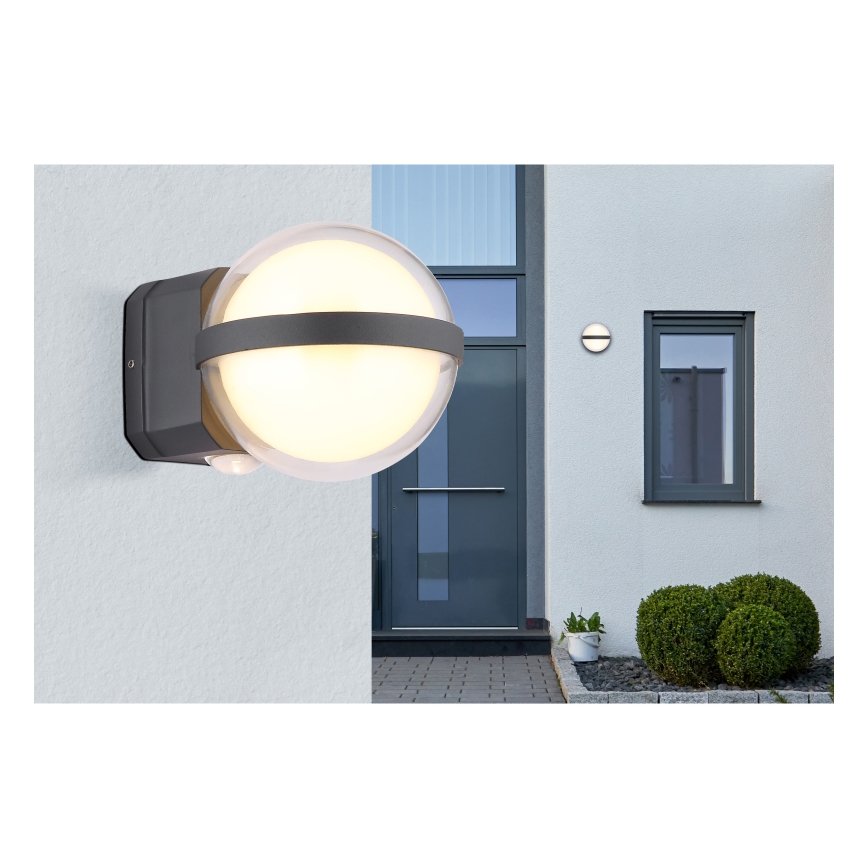 Globo - LED Zunanja stenska svetilka LED/12W/230V IP54 črna