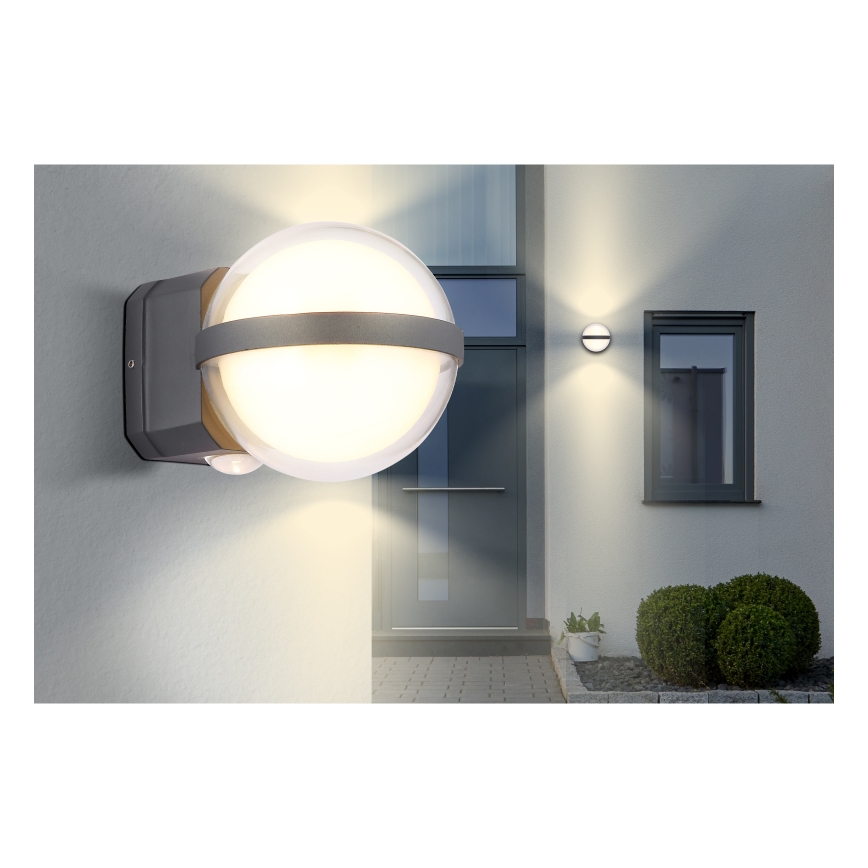 Globo - LED Zunanja stenska svetilka LED/12W/230V IP54 črna