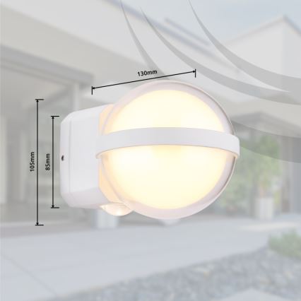 Globo - LED Zunanja stenska svetilka LED/12W/230V IP54 bela