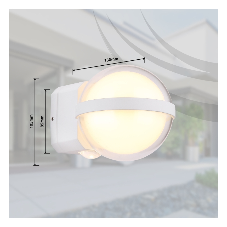 Globo - LED Zunanja stenska svetilka LED/12W/230V IP54 bela