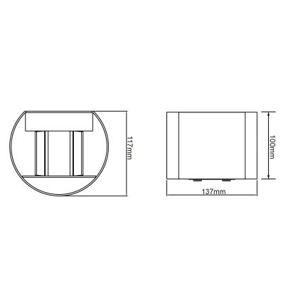 Globo - LED zunanje stensko svetilo 2xLED/3W/230V IP54