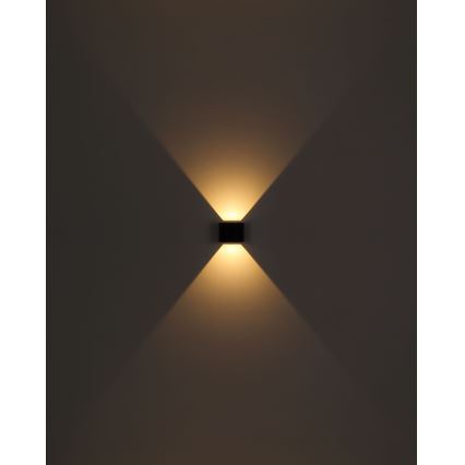 Globo - LED Zunanja stenska svetilka 2xLED/3W/230V IP44 črna