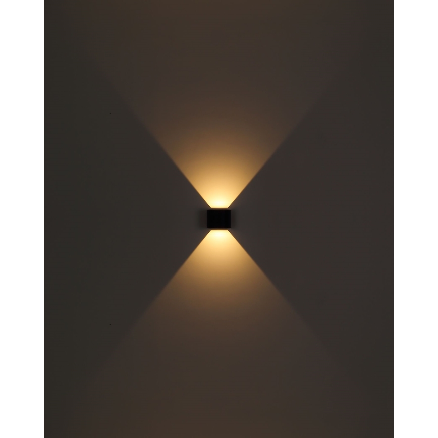 Globo - LED Zunanja stenska svetilka 2xLED/3W/230V IP44 črna