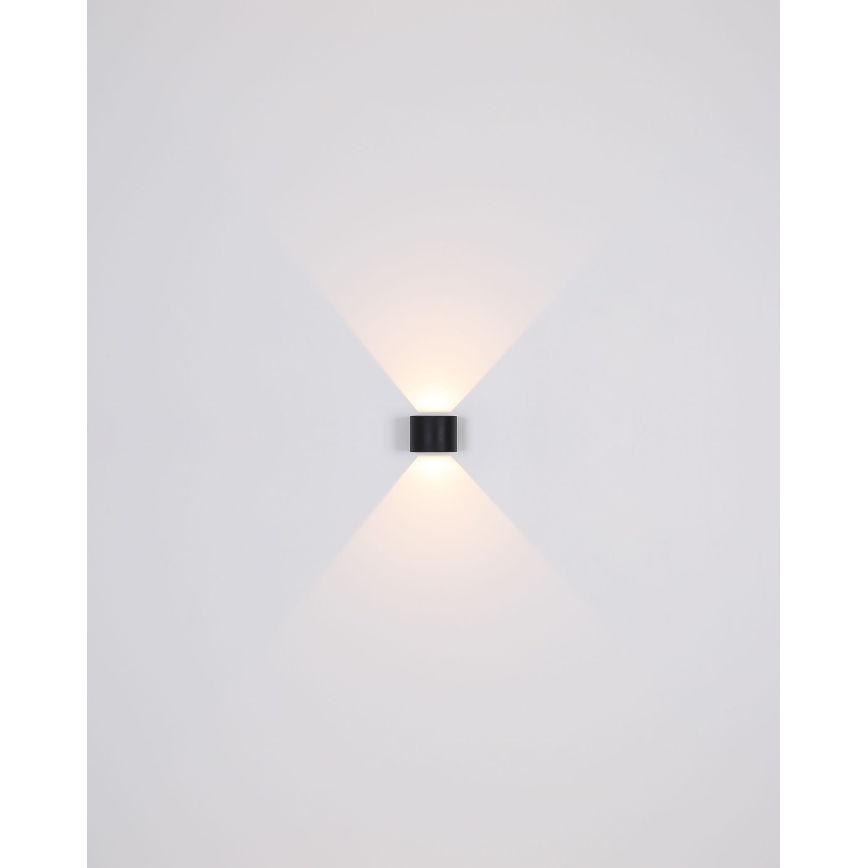 Globo - LED Zunanja stenska svetilka 2xLED/3W/230V IP44 črna