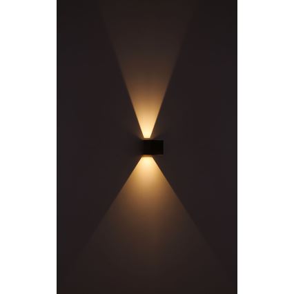 Globo - LED Zunanja stenska svetilka 2xLED/3W/230V IP44 rjava